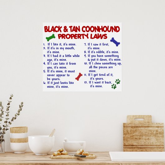 BLACK TAN COONHOUND PL2 POSTER (Keuken)