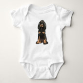 Black & Tan Coonhound Puppy Romper (Voorkant)