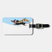 Black Tan Dachshund Cold Winter Bagagelabel (Voorkant horizontaal)