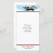 Black Tan Dachshund Cute Winter Feestdagenkaart (Voorkant / Achterkant)