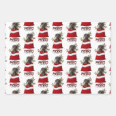 Black Tan Dachshund Dog in Holiday Gift Bag Inpakpapier Vel (Voorkant 3)