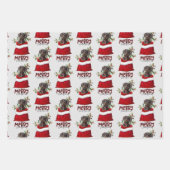 Black Tan Dachshund Dog in Holiday Gift Bag Inpakpapier Vel (Voorkant 2)