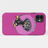 Black Tan Dachshund IAAM Case-Mate iPhone Case (Achterkant (horizontaal))