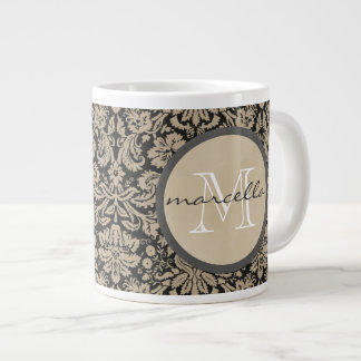 Black Tan Damasmonogram Grote Koffiekop