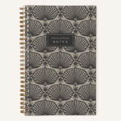 Black & Tan | Deco Fans Personalized Notebook Notitieboek (Voorkant)