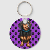 Black & Tan Doxy Sleutelhanger (Voorkant)