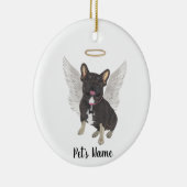 Black & Tan driekleurige Frenchie Sympathy Memoria Keramisch Ornament (Rechts)