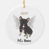 Black & Tan driekleurige Frenchie Sympathy Memoria Keramisch Ornament (Achterkant)