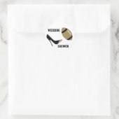 Black & Tan Football thema envelop afdichting Ronde Sticker (Tas)