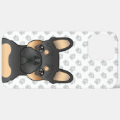 Black & Tan French Bulldog / Frenchie Cartoon Dog Case-Mate iPhone Case (Achterkant / Rechts)