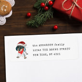 Black Tan Piebald Teckel Puppy Retouradres Etiket