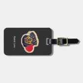 Black Tan Rottweiler Heart Bagagelabel (Voorkant horizontaal)