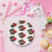 Black Tan Rottweiler Heart Papieren Bordje (Feest)