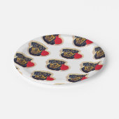 Black Tan Rottweiler Heart Papieren Bordje (Gekanteld)