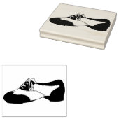 Black Tapdans Oxford Tap Dance Shoe Teacher Rubberstempel (Gestempeld)