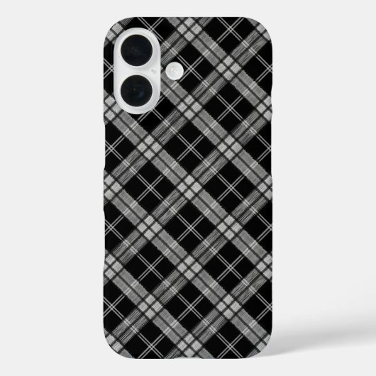 Black Tartan Case-Mate iPhone Case (Achterkant)
