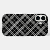 Black Tartan Case-Mate iPhone Case (Achterkant (horizontaal))