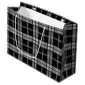 Black Tartan Groot Cadeauzakje (Voorkant Gekanteld)