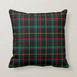 Black Tartan of Plays Print Sierkussen