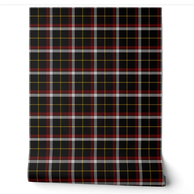 Black Tartan Plaid Schotse Clan Behang (Afrollen)