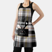 Black Tartan Pset Faux Pocket Spoon & Whisk Schort (Insitu)