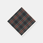 Black Tartan Standard Cocktail Servet (Hoek)
