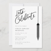 Black Tassel Afstudeerder Party Afstuderen Invitat Save The Date (Voorkant)