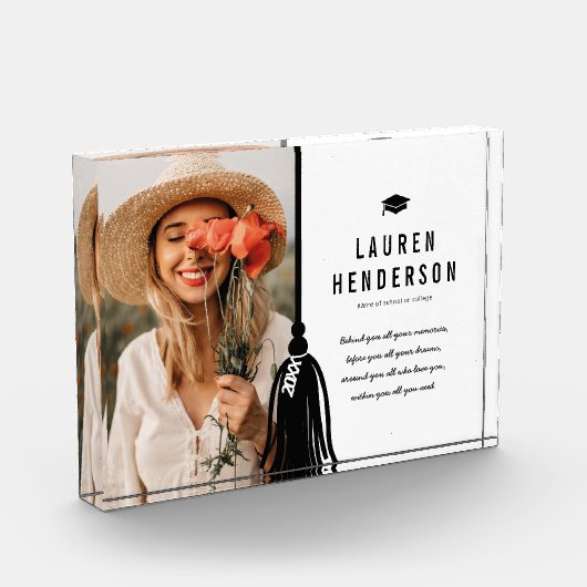 Black Tassel Custom Photo Afstuderen Fotoblokken (Links)