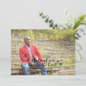 Black Tassel Worth Hassle Foto Afstuderen Aankondiging (Staand voorkant)