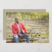 Black Tassel Worth Hassle Foto Afstuderen Aankondiging (Voorkant / Achterkant)