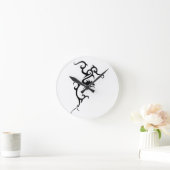 Black Tattoo Dragon Design Ronde Klok (Huis)