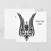 BLACK Tattoo op stam - tulp + uw ideeën (Voorkant / Achterkant)