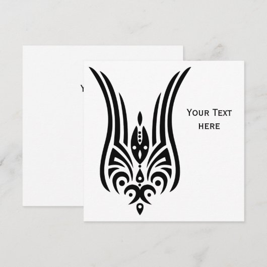 BLACK Tattoo op stam - tulp + uw ideeën (Voorkant / Achterkant)