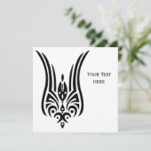 BLACK Tattoo op stam - tulp + uw ideeën (Staand voorkant)