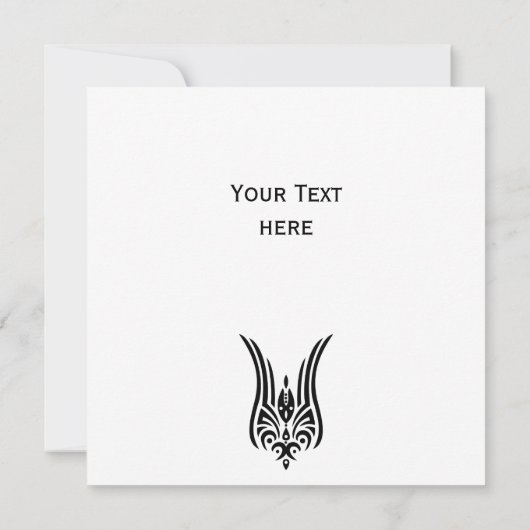 BLACK Tattoo op stam - tulp + uw ideeën (Achterkant)