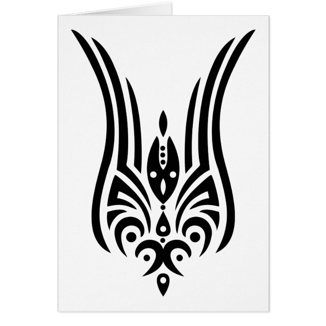 BLACK Tattoo op stam - tulp + uw ideeën (Voorkant)