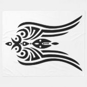 BLACK Tattoo op stam - tulp + uw ideeën Fleece Deken (Voorkant (Horizontaal))