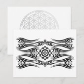 Black Tattoo Tribal 1 Briefkaart (Voorkant / Achterkant)