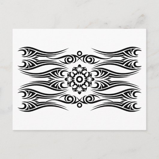 Black Tattoo Tribal 1 Briefkaart (Voorkant)