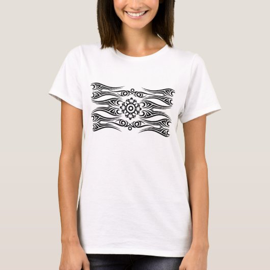 Black Tattoo Tribal 1 T-shirt (Voorkant)