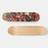 Black Tattoo Tribal 2 | rode verf Persoonlijk Skateboard (Horizontaal)