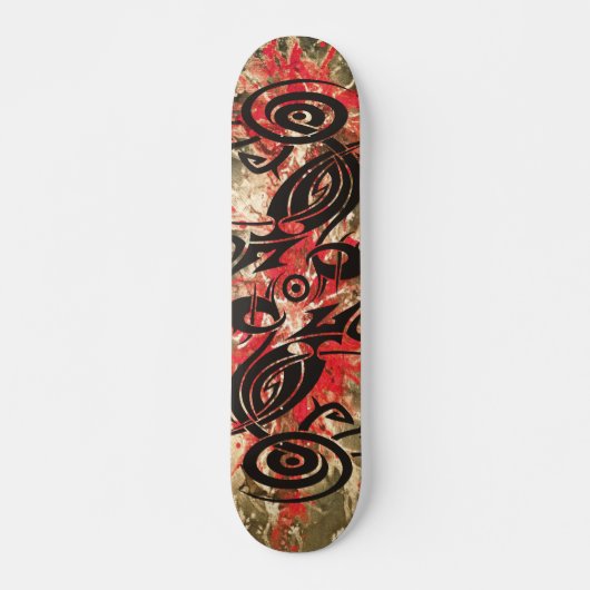 Black Tattoo Tribal 2 | rode verf Persoonlijk Skateboard (Voorkant)