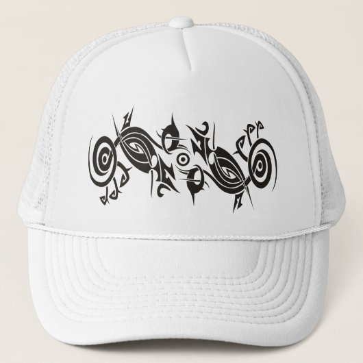 Black Tattoo Tribal 2 Trucker Pet (Voorkant)