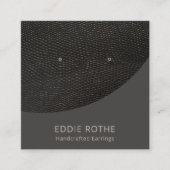 Black Taupe Curve Stud Earning Display Square Vierkante Visitekaartje (Voorkant)