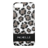Black Taupe Leopard Print Case-Mate iPhone Case (Achterkant)