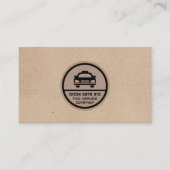Black Taxi Cab Logo, Kraft Paper Effect Price List Visitekaartje (Voorkant)
