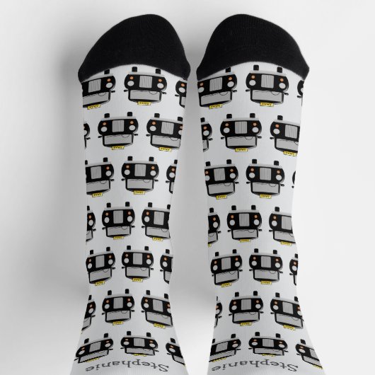 Black Taxi Design Personalised Sokken (Top)