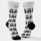 Black Taxi Design Personalised Sokken (Gebogen)