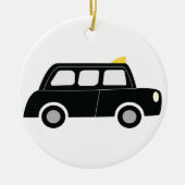 Black Taxi Keramisch Ornament (Voorkant)