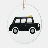 Black Taxi Keramisch Ornament (Links)